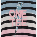 T-SHIRT IN COTONE CON STAMPA LOGO AVA STONEBLUEWHITEPINK ONE TEE 