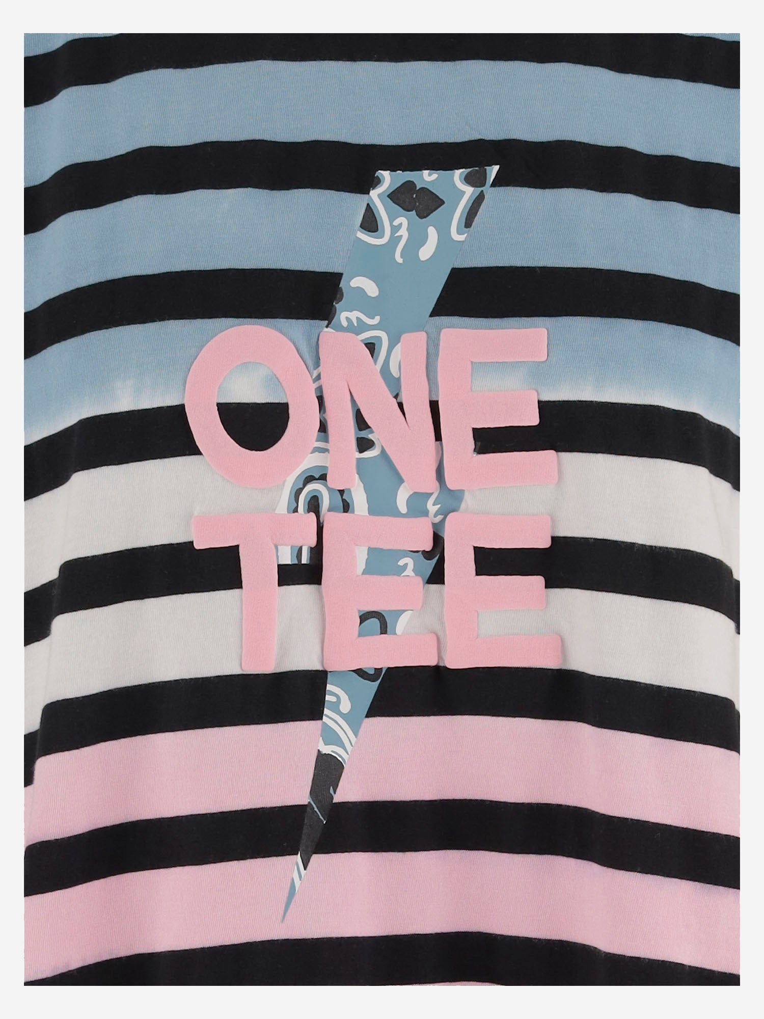 T-SHIRT IN COTONE CON STAMPA LOGO AVA STONEBLUEWHITEPINK ONE TEE 