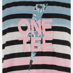 T-SHIRT IN COTONE CON STAMPA LOGO AVA STONEBLUEWHITEPINK ONE TEE 