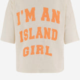 T-SHIRT IN COTONE CON STAMPA LOGO MARGARETH MILK ONE TEE 