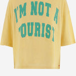 T-SHIRT IN COTONE CON STAMPA LOGO MARGARETH YELLOW ONE TEE 