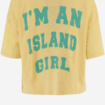 T-SHIRT IN COTONE CON STAMPA LOGO MARGARETH YELLOW ONE TEE 