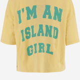 T-SHIRT IN COTONE CON STAMPA LOGO MARGARETH YELLOW ONE TEE 