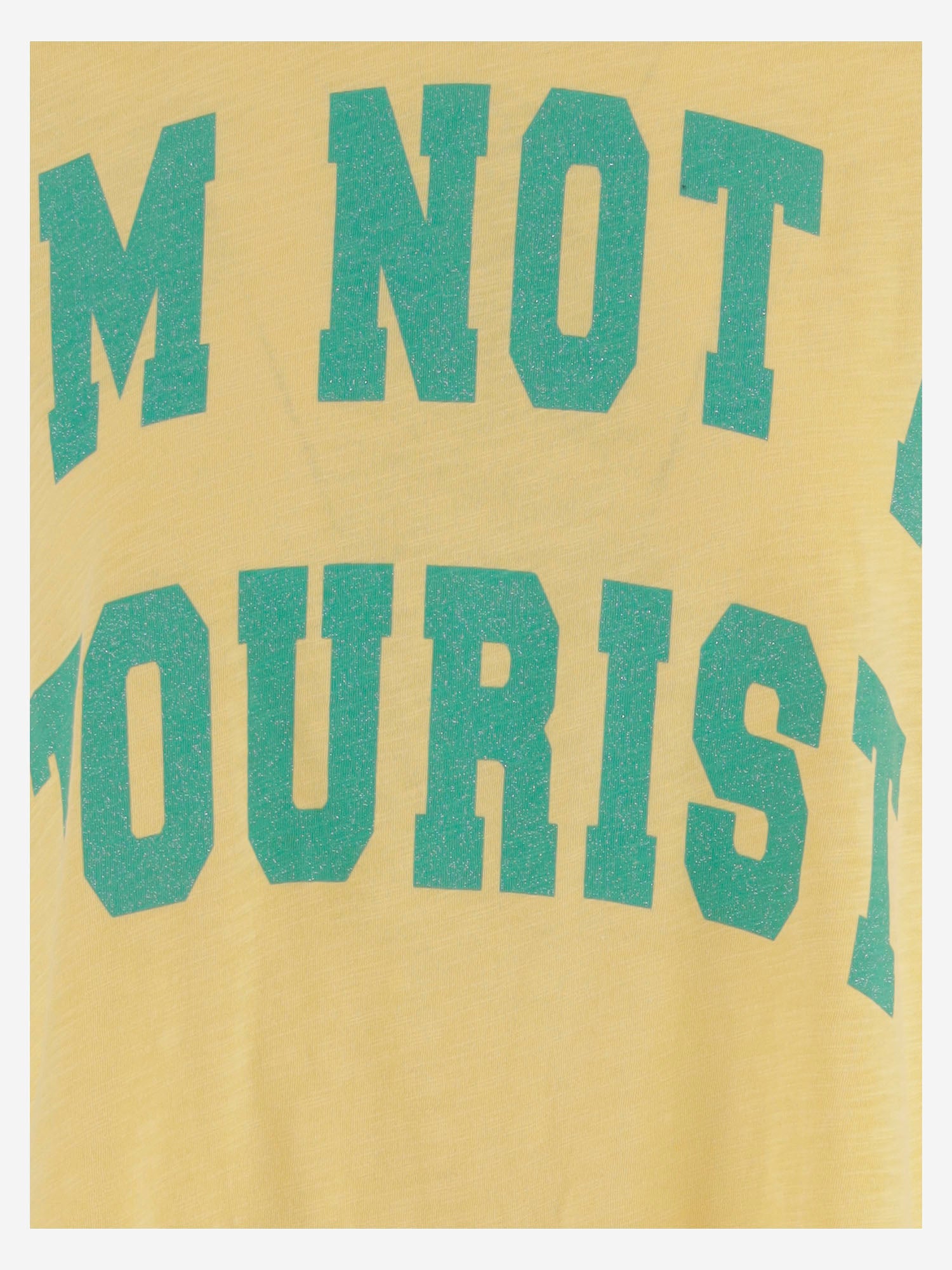 T-SHIRT IN COTONE CON STAMPA LOGO MARGARETH YELLOW ONE TEE 