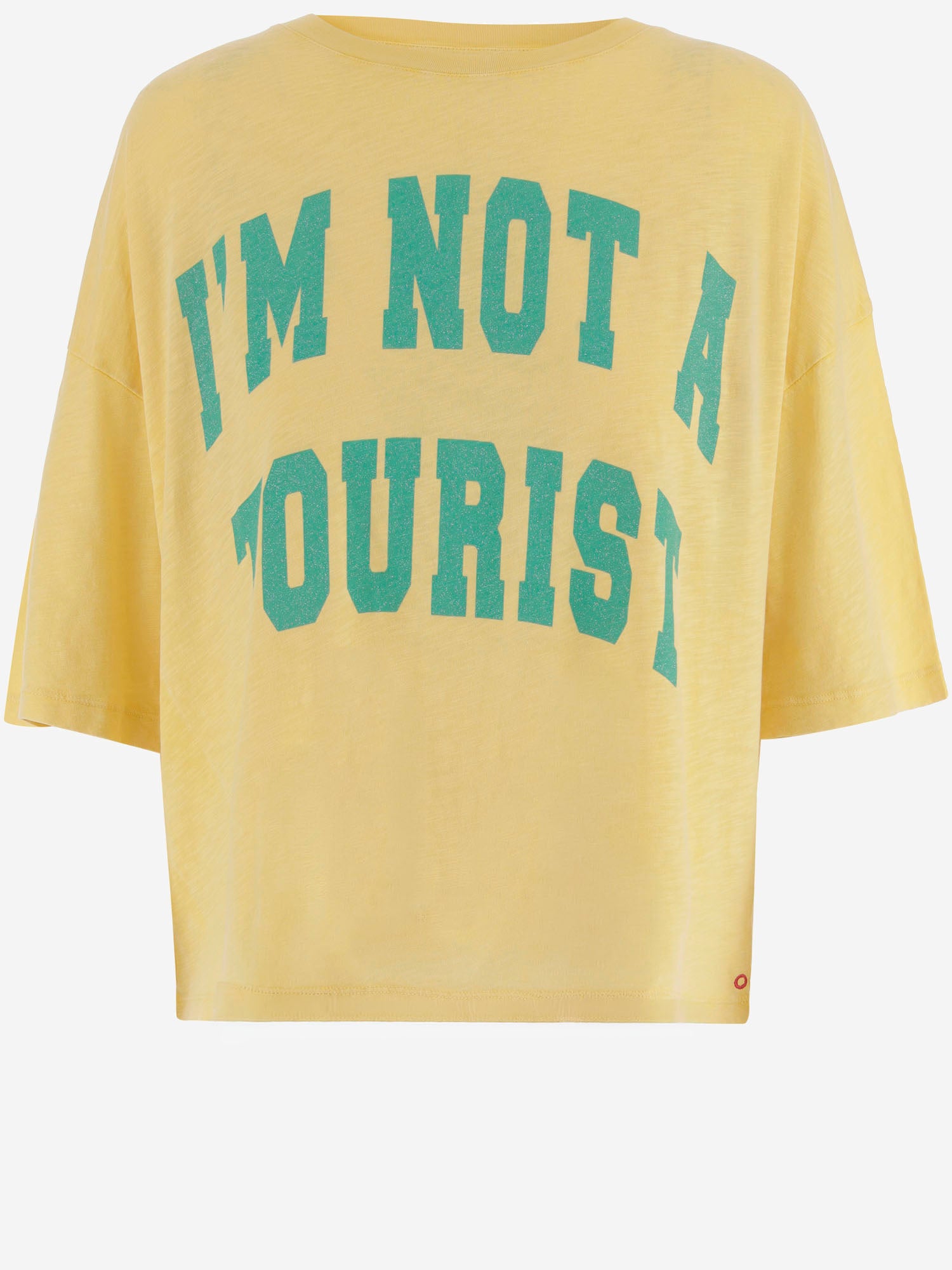 T-SHIRT IN COTONE CON STAMPA LOGO MARGARETH YELLOW ONE TEE 