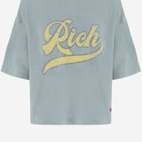 T-SHIRT IN COTONE CON STAMPA LOGO TAMARA BLUE ONE TEE 