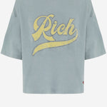 T-SHIRT IN COTONE CON STAMPA LOGO TAMARA BLUE ONE TEE 