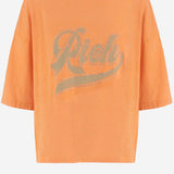 T-SHIRT IN COTONE CON STAMPA LOGO TAMARA ORANGE ONE TEE 