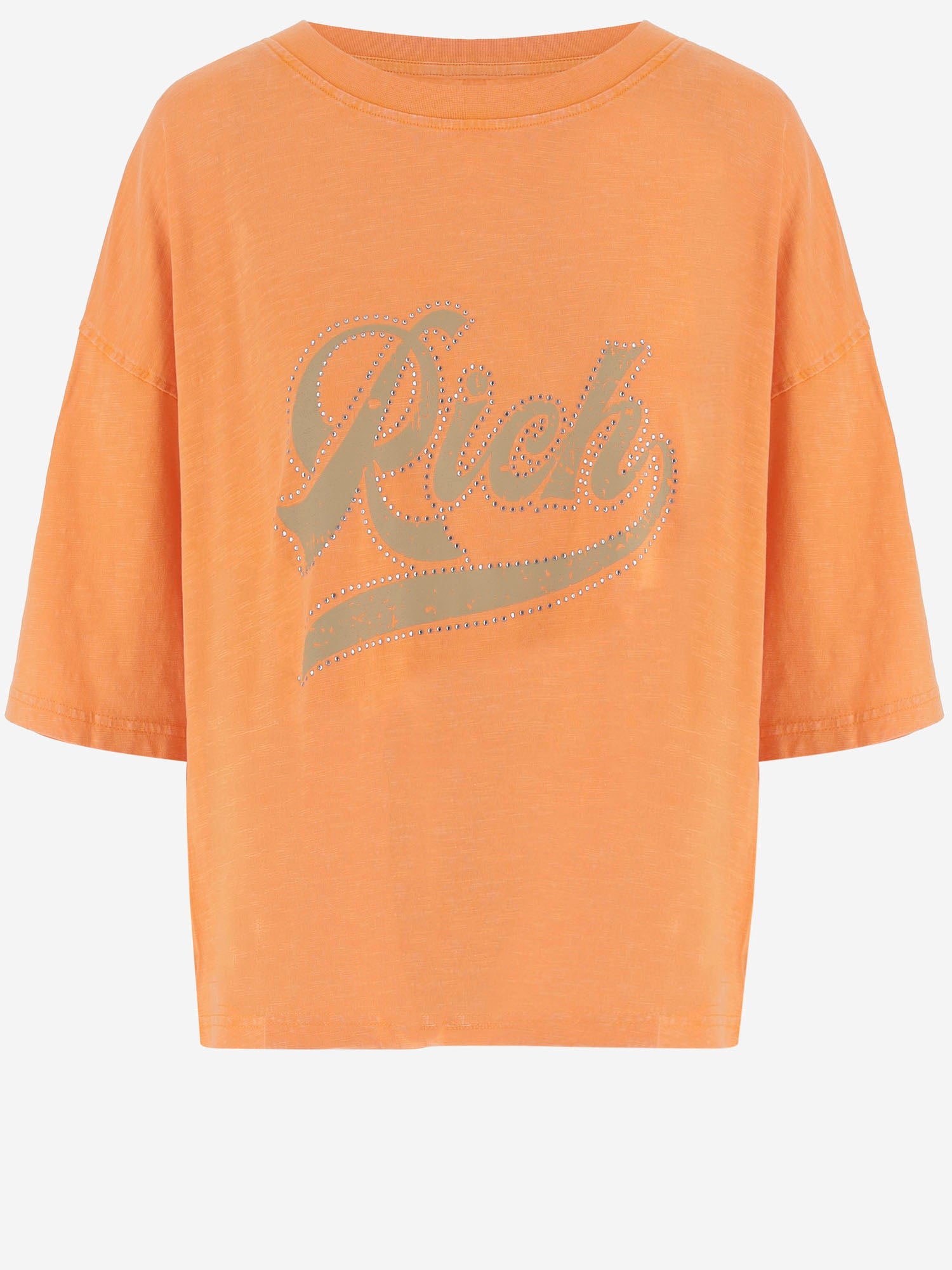 T-SHIRT IN COTONE CON STAMPA LOGO TAMARA ORANGE ONE TEE 