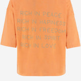 T-SHIRT IN COTONE CON STAMPA LOGO TAMARA ORANGE ONE TEE 