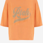 T-SHIRT IN COTONE CON STAMPA LOGO TAMARA ORANGE ONE TEE 