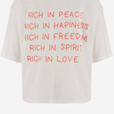 T-SHIRT IN COTONE CON STAMPA LOGO TAMARA WHITE ONE TEE 