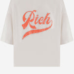 T-SHIRT IN COTONE CON STAMPA LOGO TAMARA WHITE ONE TEE 