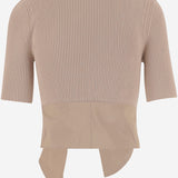 T-shirt in misto cotone con dettaglio fiocco KN3238090 125B PATOU 