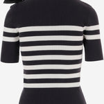T-SHIRT IN MISTO COTONE STRETCH CON MOTIVO A RIGHE KN3328092 5970 PATOU 