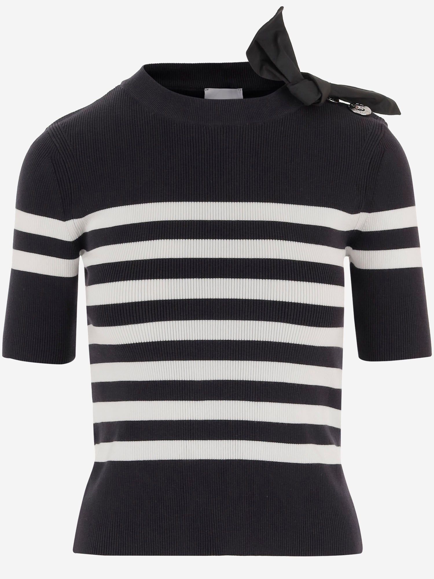 T-SHIRT IN MISTO COTONE STRETCH CON MOTIVO A RIGHE KN3328092 5970 PATOU 