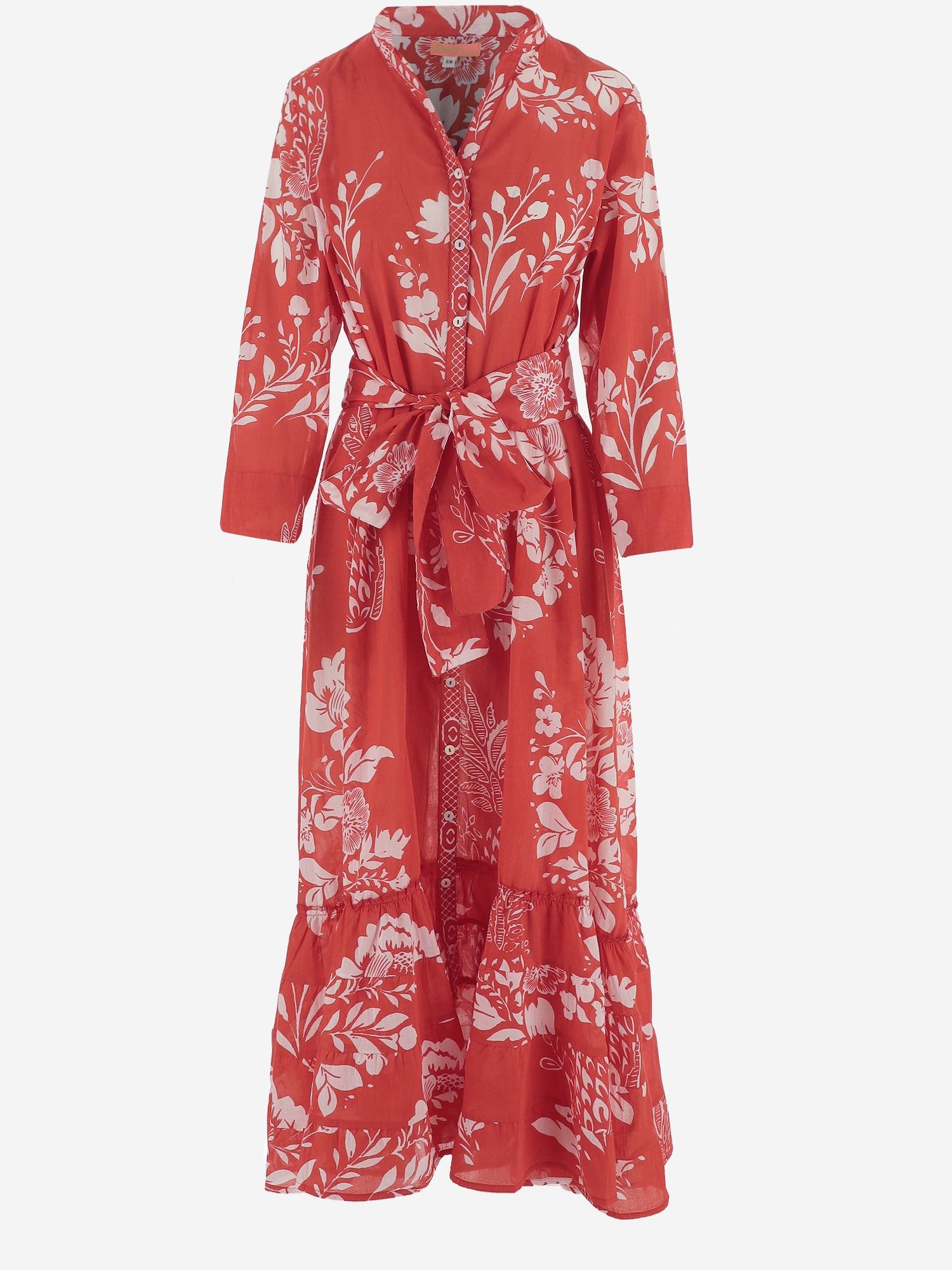 ABITO IN COTONE CON MOTIVO FLOREALE KIMONO 03RED PEPS CANNES 