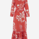ABITO IN COTONE CON MOTIVO FLOREALE KIMONO 03RED PEPS CANNES 