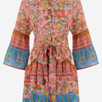 ABITO IN COTONE CON MOTIVO FLOREALE LAURA 04PINK PEPS CANNES 
