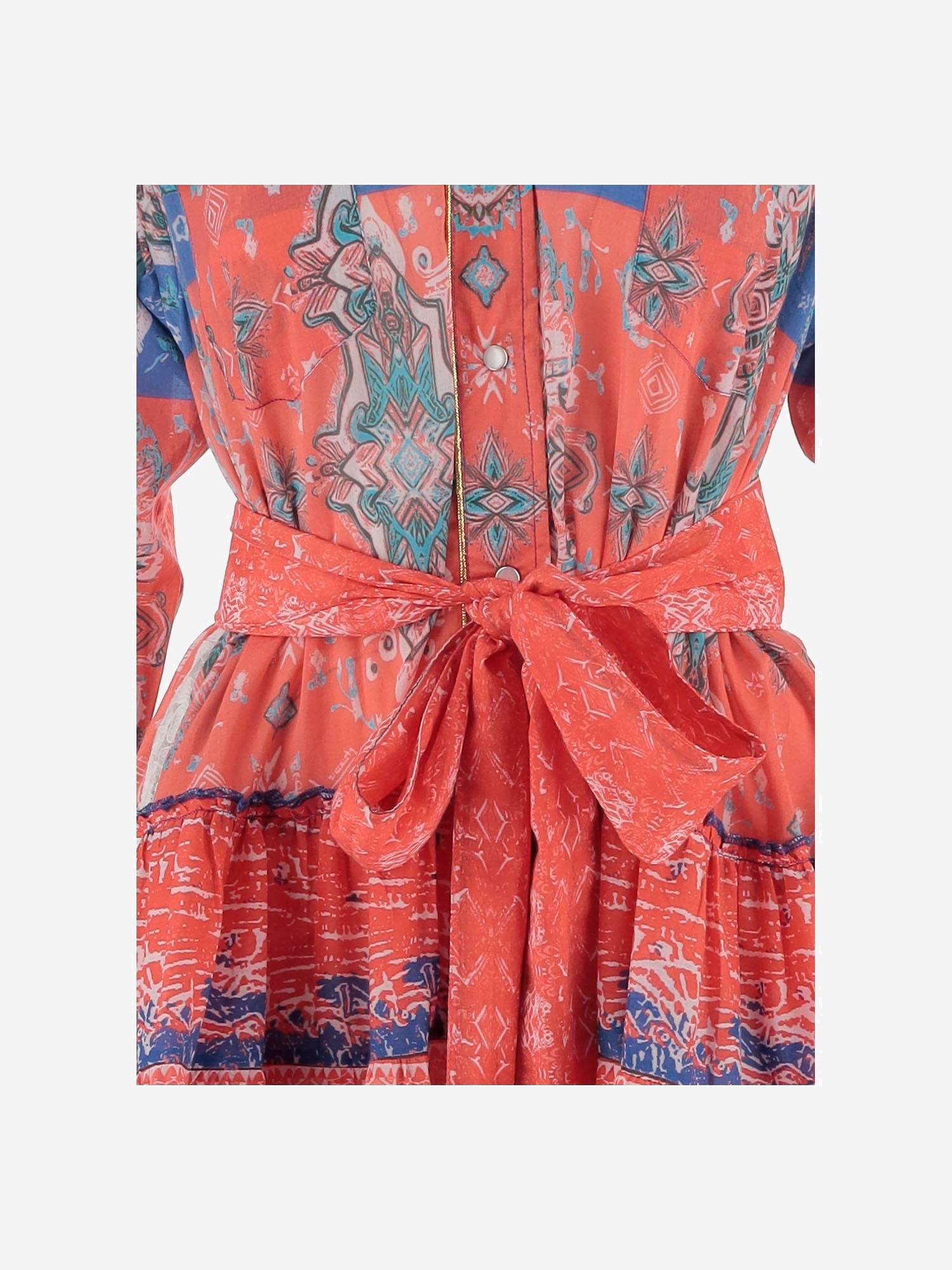 ABITO IN COTONE CON MOTIVO Geometrico NAVARO WESTERN4POPPYREDBLUE PEPS CANNES 