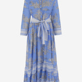 ABITO IN COTONE CON MOTIVO floreale NEWTOILE 03BLUEGREY PEPS CANNES 