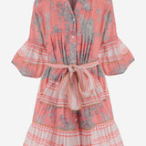 ABITO IN COTONE CON MOTIVO floreale NEWTOILE 04STRAWBERRYGREY PEPS CANNES 
