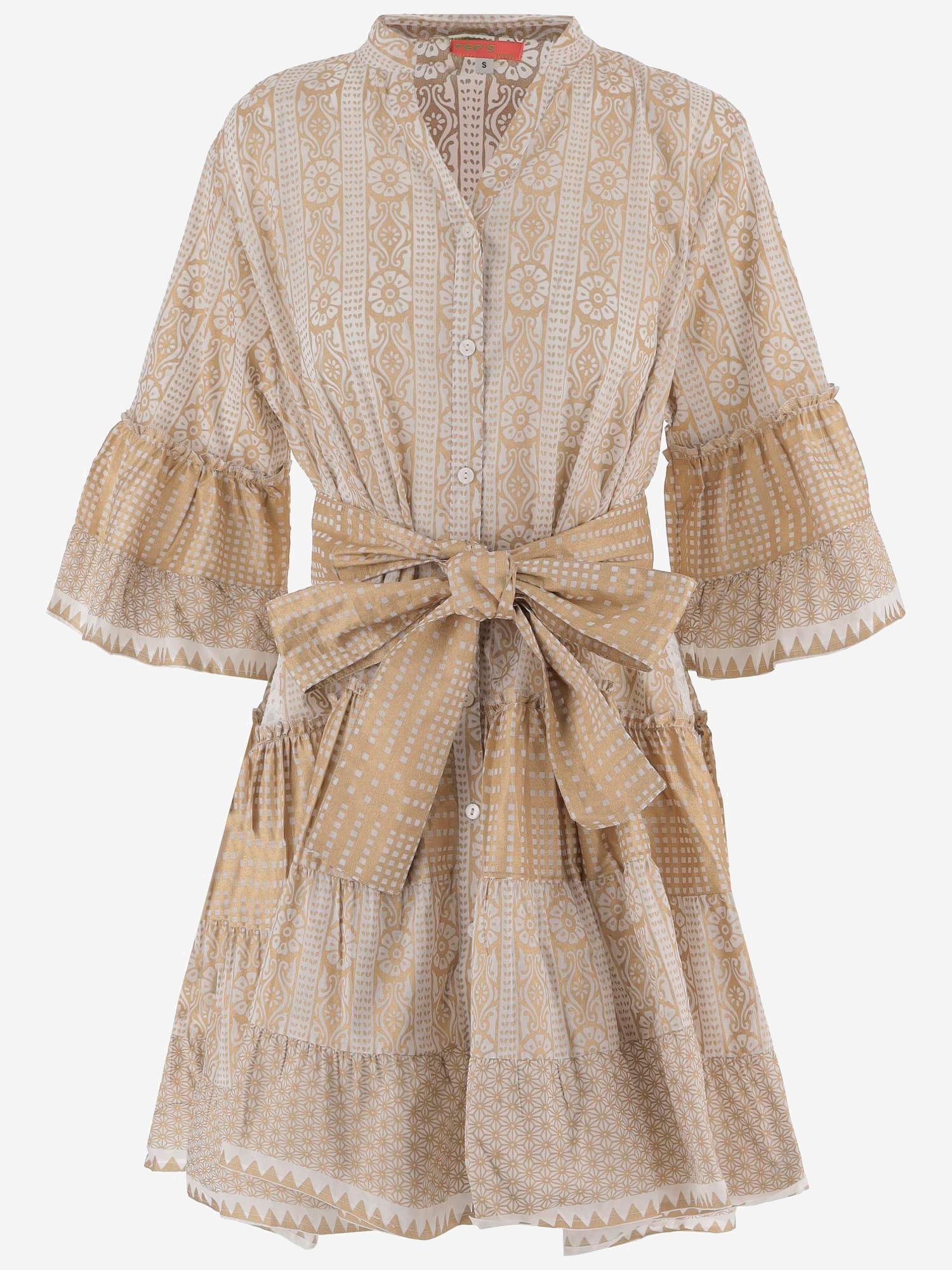 ABITO IN COTONE CON MOTIVO geometrico SPRING 04WHGOLD PEPS CANNES 