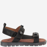 SANDALI IN PELLE E TESSUTO 1349CPNCFP NUBUCKNERO PèPè KIDS 