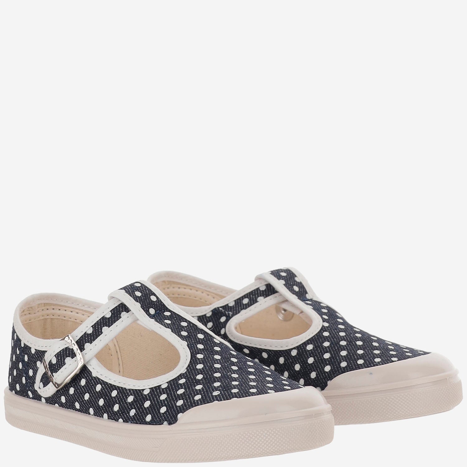 SCARPE IN TESSUTO CON MOTIVO A POIS 79 JEANSPOIS PèPè KIDS 