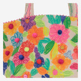 Borsa in cotone con ricami floreali DLPJKCS03 MULTI PERO 
