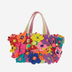 Borsa in cotone con inserti in ricamo DLPJKCS04ET MULTI PERO 