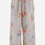 PANTALONI IN SETA A RIGHE DLWPBCUP01 MULTI PERO 