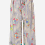 PANTALONI IN SETA A RIGHE DLWPBCUP01 MULTI PERO 