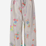 PANTALONI IN SETA A RIGHE DLWPBCUP01 MULTI PERO 
