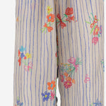 PANTALONI IN SETA A RIGHE DLWPBCUP01 MULTI PERO 