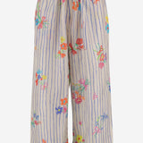 PANTALONI IN SETA A RIGHE DLWPBCUP01 MULTI PERO 