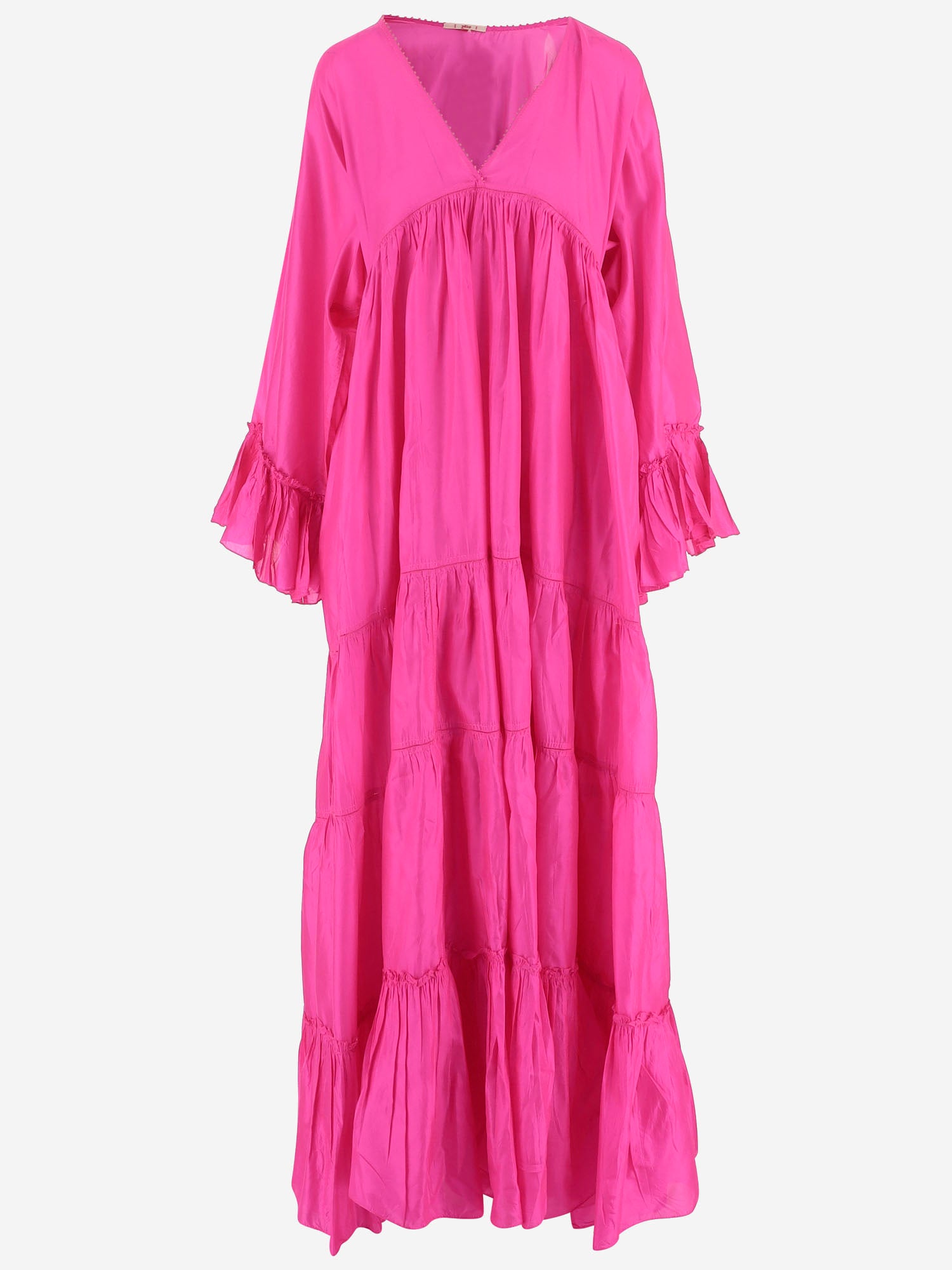 ABITO LUNGO IN SETA DLWPDFRL01 FUCSIA PERO 