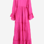 ABITO LUNGO IN SETA DLWPDFRL01 FUCSIA PERO 