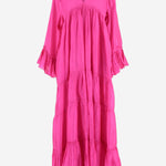 ABITO LUNGO IN SETA DLWPDFRL01 FUCSIA PERO 