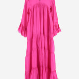 ABITO LUNGO IN SETA DLWPDFRL01 FUCSIA PERO 