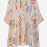 CAMICIA IN SETA E COTONE CON MOTIVO FLOREALE DLWPDKPT01 MULTI PERO 