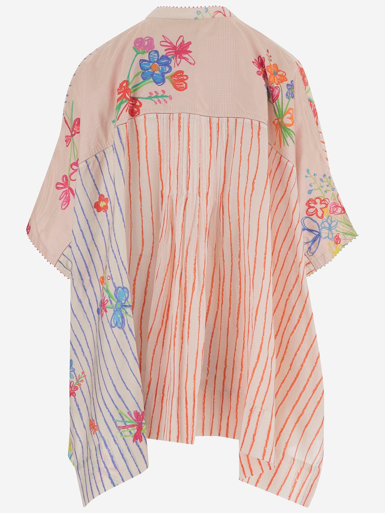 CAMICIA IN SETA E COTONE CON MOTIVO FLOREALE DLWPDKPT01 MULTI PERO 