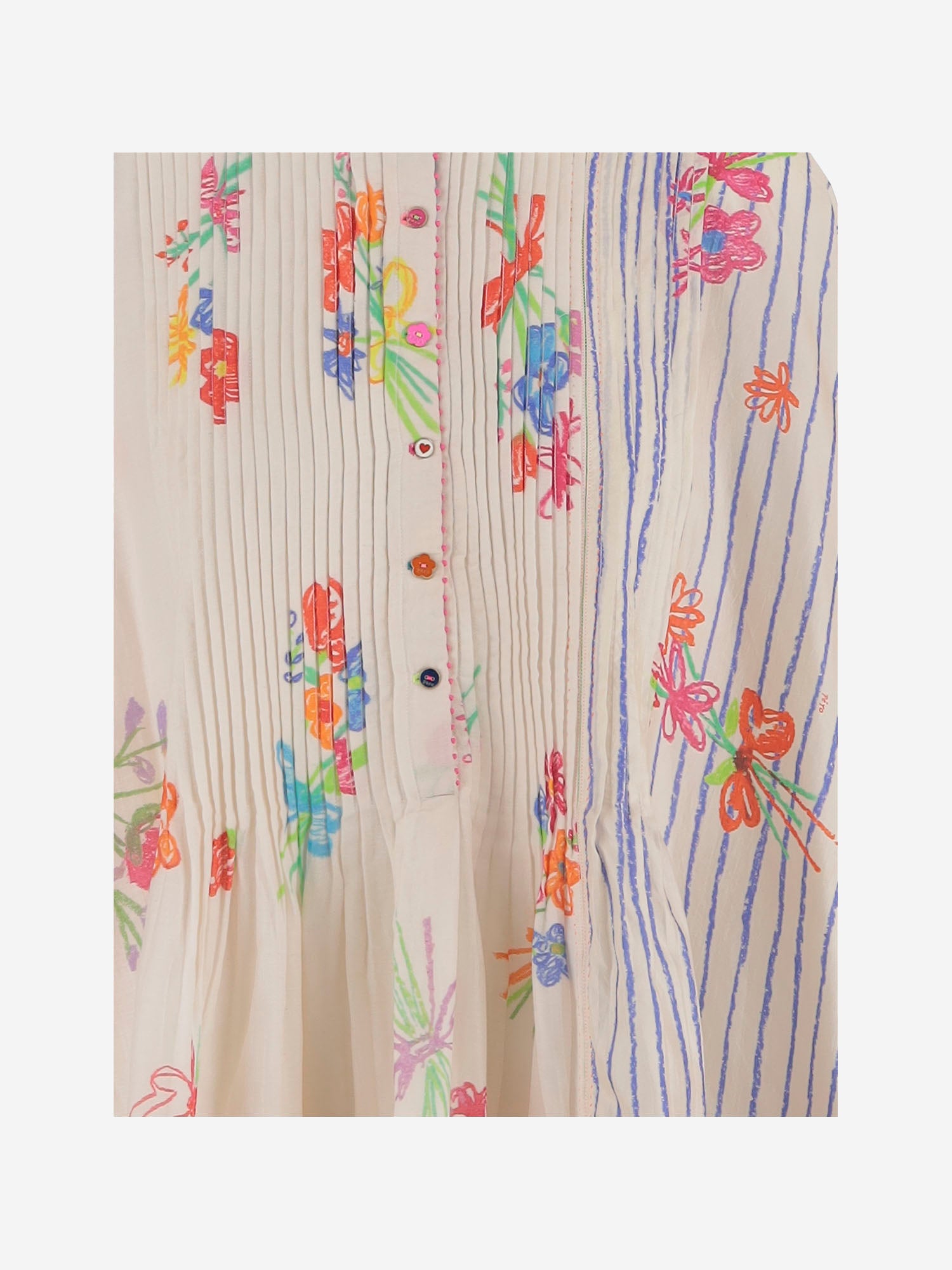 CAMICIA IN SETA E COTONE CON MOTIVO FLOREALE DLWPDKPT01 MULTI PERO 