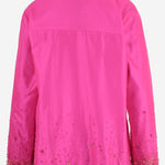 Giacca doppiopetto in seta DLWPJMA04E FUCSIA PERO 
