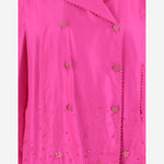 Giacca doppiopetto in seta DLWPJMA04E FUCSIA PERO 