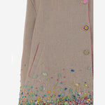 Giacca in lino con perline DLWPJNFL01E GREEN PERO 