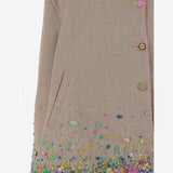 Giacca in lino con perline DLWPJNFL01E GREEN PERO 