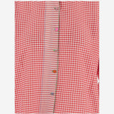 CAMICIA A QUADRI IN misto seta COTONE DLWPLSPLA02 WHITERED PERO 