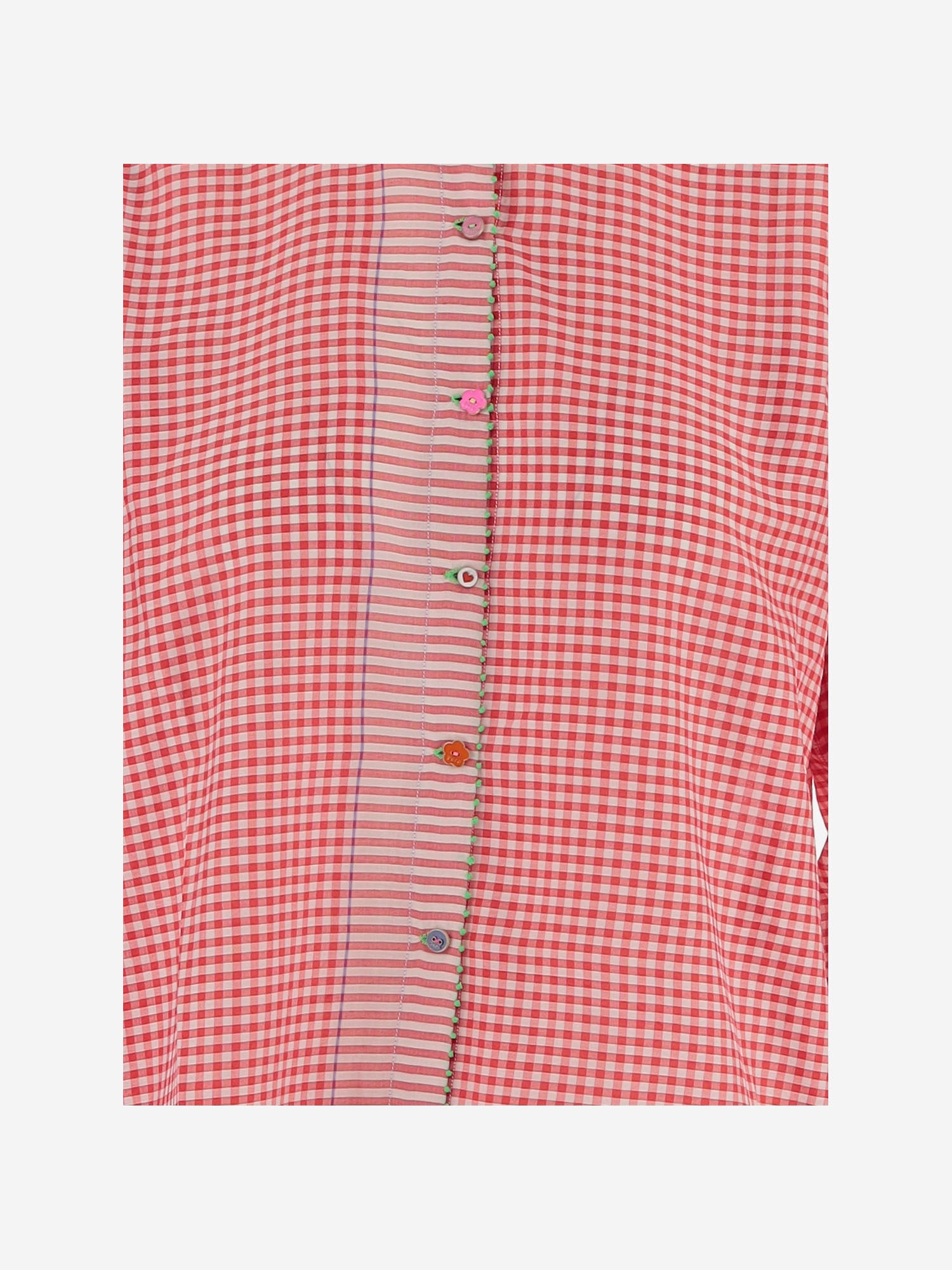 CAMICIA A QUADRI IN misto seta COTONE DLWPLSPLA02 WHITERED PERO 