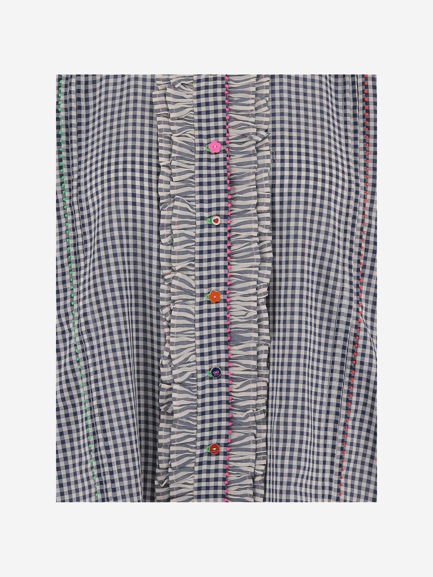CAMICIA A QUADRI IN misto seta COTONE DLWPSSFF01 WHITEBLU PERO 